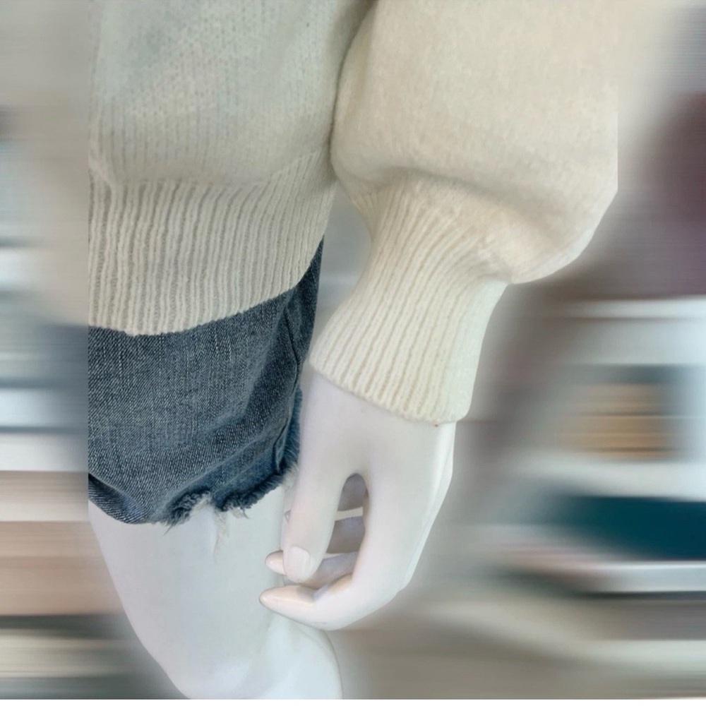 BAEVELY foil tinsel lettering sweater weather sweater S M L - Picture 4 of 7